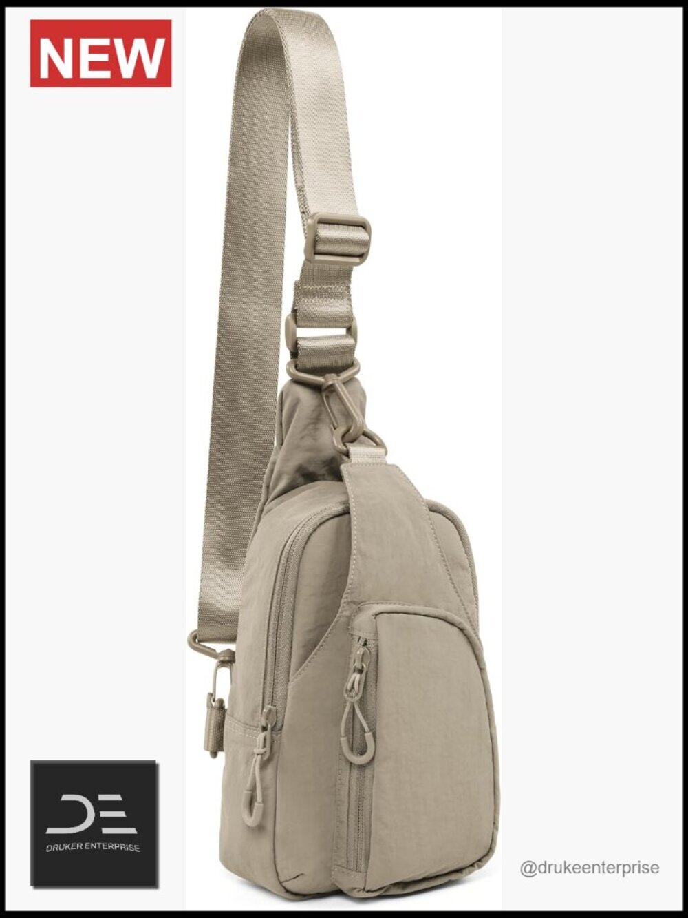 Sling Bag Adjustable Straps Crossbody Lightweight Backpack Travel Hiking